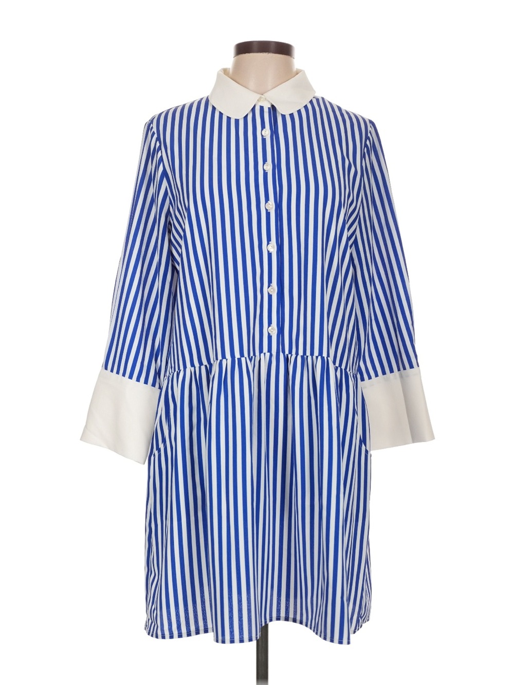 Tuckernuck Blue and White Striped Hayes Shirt Dress Size S - Picture 5 of 8